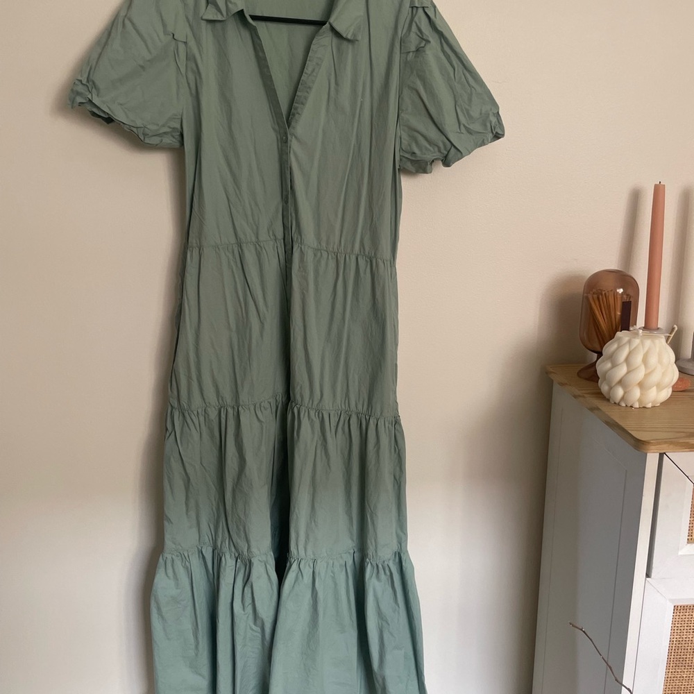 Elan Sage Green Maxi Dress